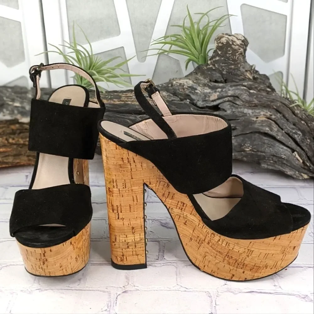 Zara Platform Cork Heels